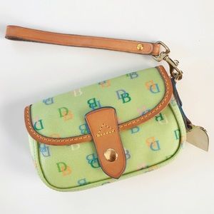 Green Signature Dooney & Bourke Wristlet