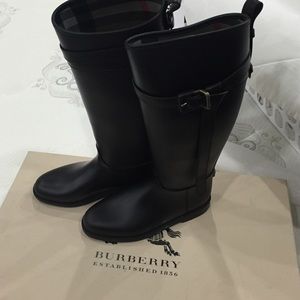 Burberry Riding Rain Boot with Belt