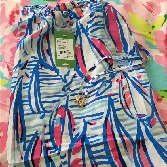 Lilly Pulitzer NWT Red Right Return Lei Lei Top