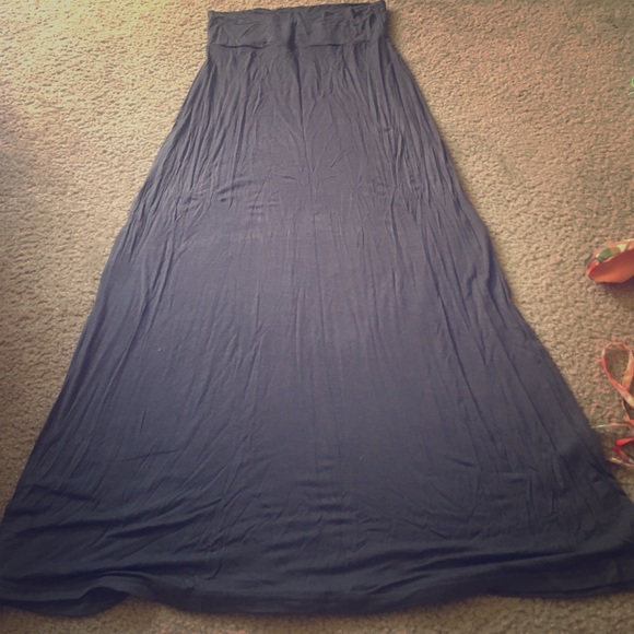 Gray maxi skirt