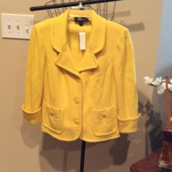 St Johns Yellow Women Santana Knit Jacket size 6
