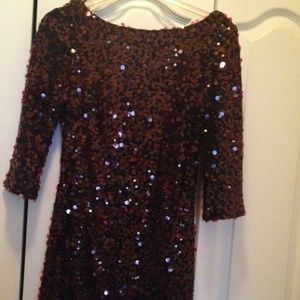 Red sequin dress