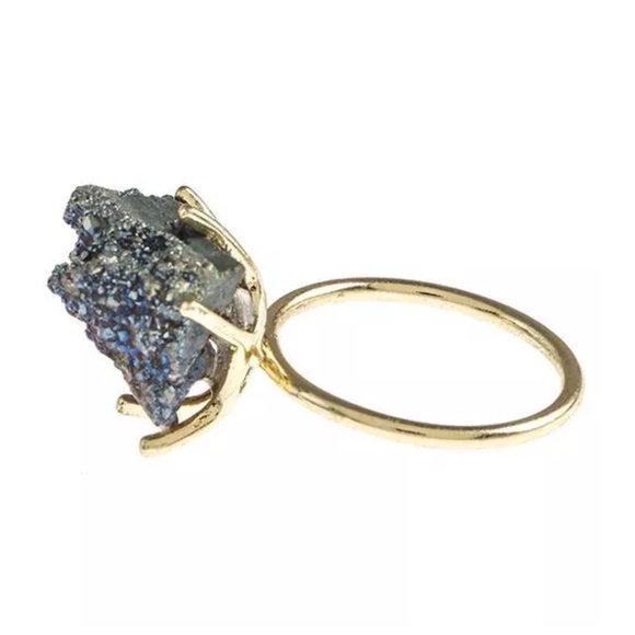 ‼️LAST CALL PRICE FIRM D2 Iridescent Druzy Ring - Picture 2 of 3