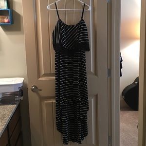 Maxi black stripe dress