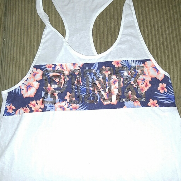 Pink by Victoria's Secret Sequin Racerback Tank