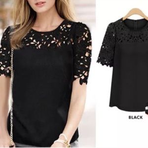 Boutique Black Lace Top