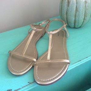 🛍 LL Bean ☀️ Strappy Gold Sandals