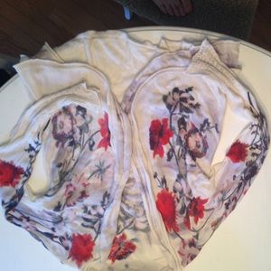 Anthropologie Floral Cardigan Sz S