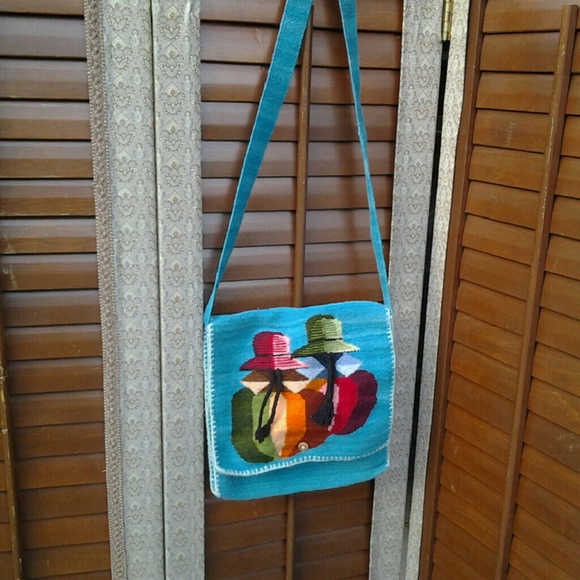 Turquiose Tribal Shoulder Bag - Picture 2 of 4