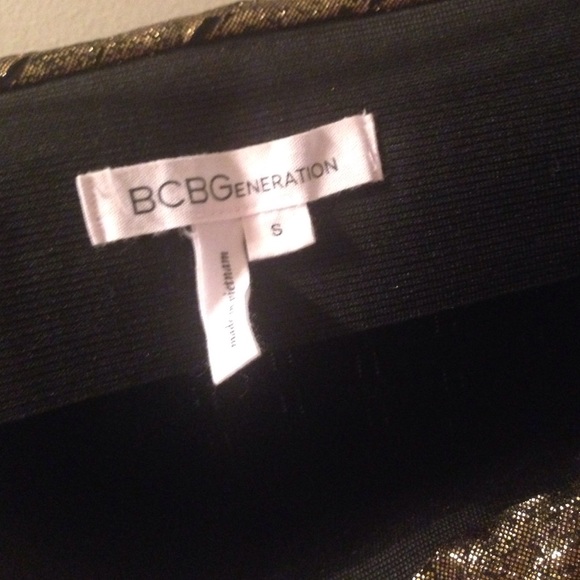 BCBG Gold Metallic Skirt - Picture 2 of 3