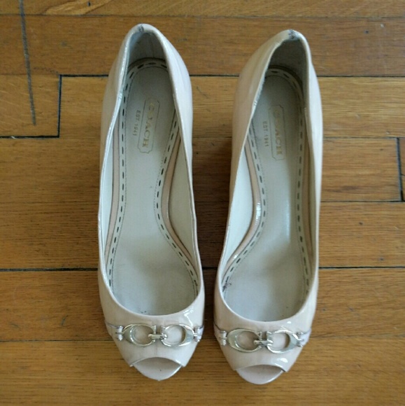 Coach Shoes - Coach, blush pink, patent leather wedge