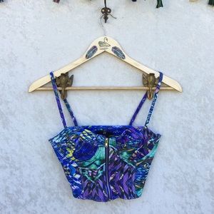 Tropical H&M Bustier Crop Top Size XS