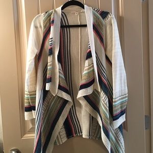 Striped wrap sweater