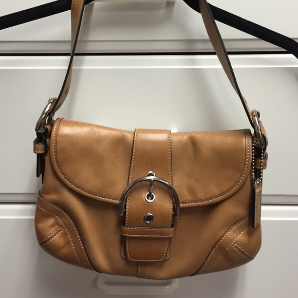 Coach tan leather bag