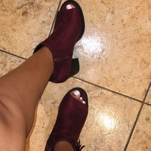 Dark Burgundy Ankle Booties