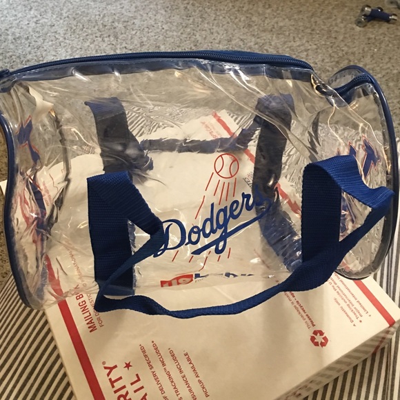 LA Dodgers bag. Clear plastic purse