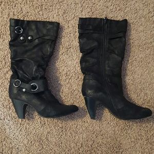 Black boot heels