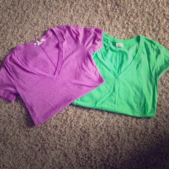 PINK Victoria's Secret Tops - 2 FOR 1 PINK by VS V-neck tee shirts