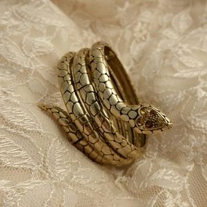Stretchy snake cuff bangle