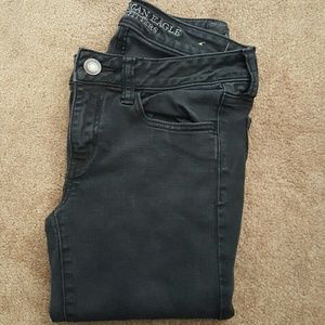 American Eagle Black Super Stretch Jeggings
