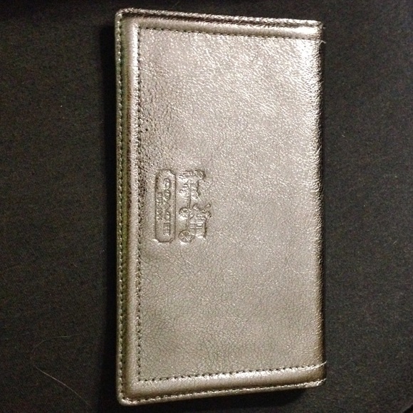 Coach check book cover