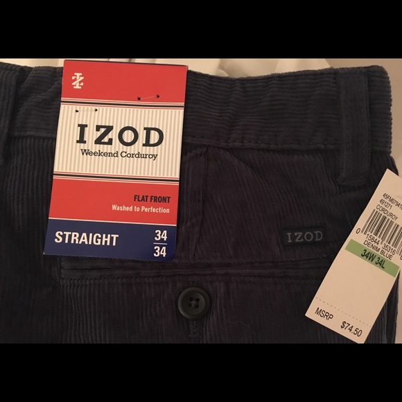 SALE ‼️ NWT IZOD Men's 34x34 blue corduroy pants