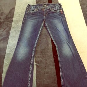 Silver boot cut jeans