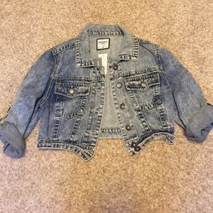 Quarter length sleeve Jean jacket size medium