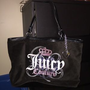 🎈NEW LISTING🎈 JUICY COUTURE BLACK VELOUR TOTE