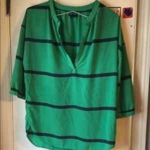 Navy and green tunic