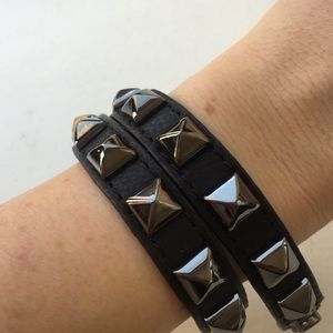 Rebecca minkoff studded leather wrap bracelet