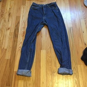 dark wash aa high waisted jeans