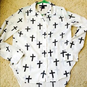 Cross button up