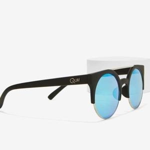 Quay Live Now Black Reflective Matte Sunglasses