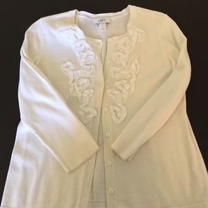 Flower detail Loft cardigan