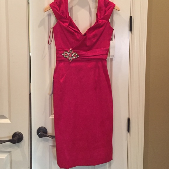 Badgley Mischka Poppy silk dress sz4 nwt