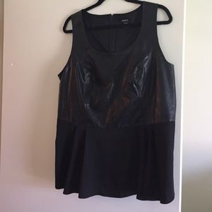 Torrid Faux leather tank top