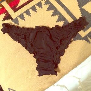 Victoria's Secret Ruffled Itsy Black Bottoms