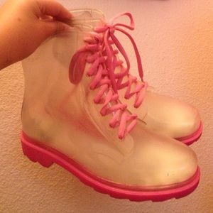 Plastic Doc Marten Style Boots