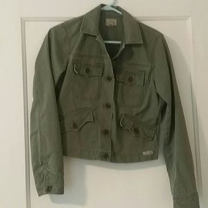 Lucky brand military crop jacket