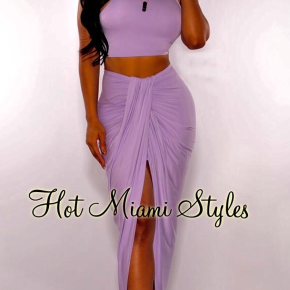 2 piece draped set