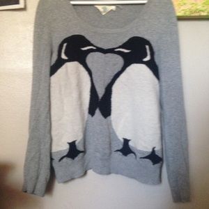 Anthropologie penguin love sweater