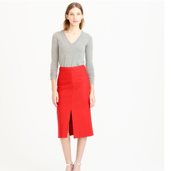 J Crew Wool Bonded a-Line skirt