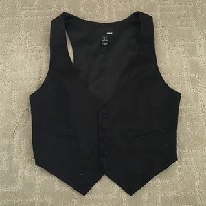 H&M classic black vest sz 8