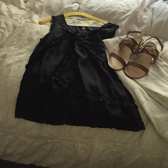 Black silk top