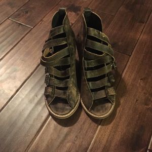 Free people buckle up wedges