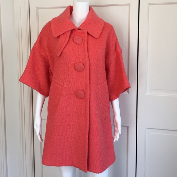 Milly Salmon Mohair Coat