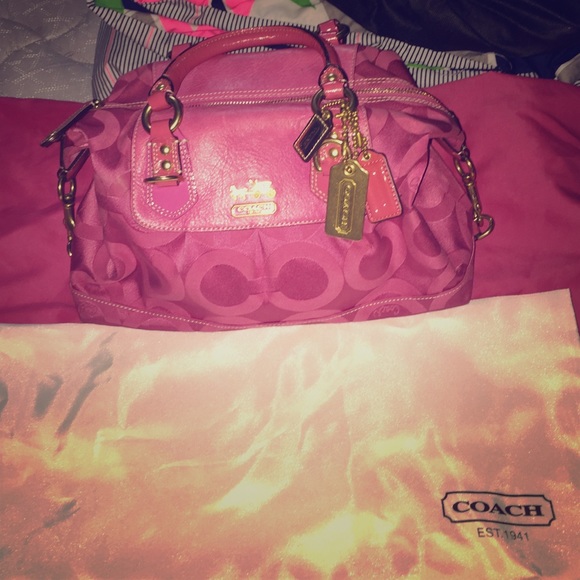 Pink coach purse
