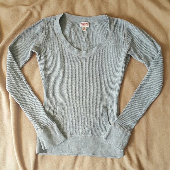 Grey scoop neck sweater