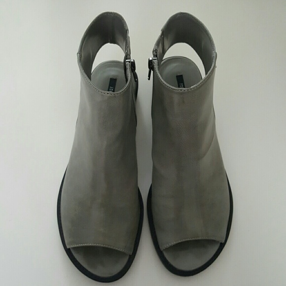 Forever 21 Shoes - Forever 21 Distressed Peep Toe Booties